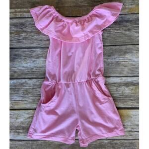 Nwt Pink Ruffle Shoulder Romper 18-24 months